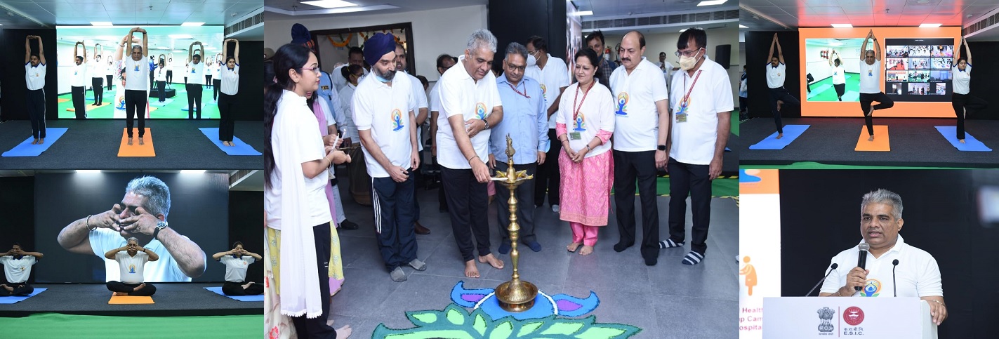 Launch of Yoga Fortnight, Cleanliness Drive & Special Health Check-Up Camp
