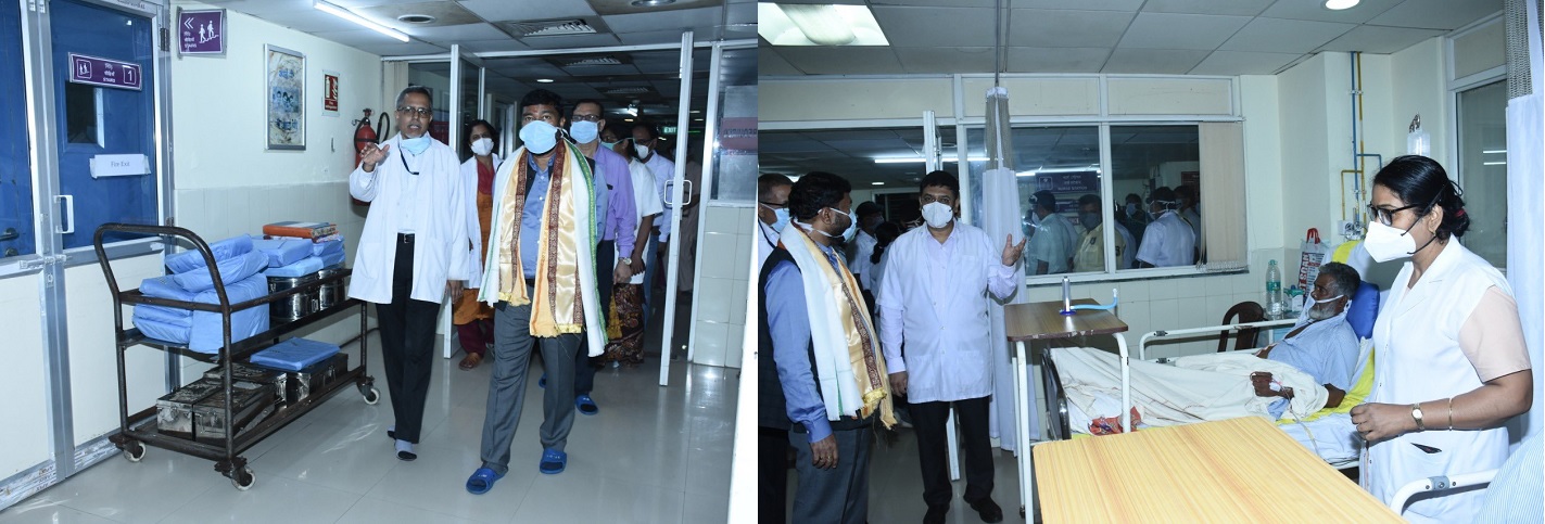 Shri Rameswar Tali Visited ESIC HQ hospital on 15th April 2022 at Joka locality in South West Kolkata