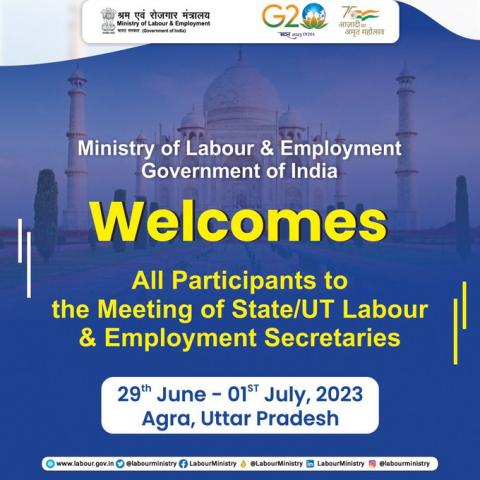 Welcomes State/UTs Labour and Employment Secretaries to the City of Agra.