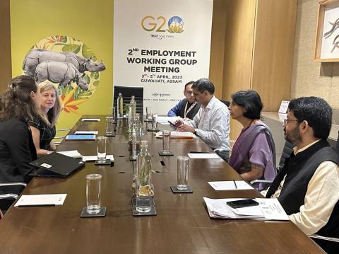 A Bilateral Meeting under the Aegis of 2nd G20 Employment Working Group was held between India and Canada today at Guwahati.