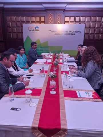 A Bilateral Meeting under the Aegis of G20 Employment Working Group was held between India and USA today at Jodhpur, Rajasthan. 