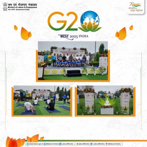 A special Yoga Event for the participants of G20 EWG Meeting on the 3rd Day of the EWG Meeting at Guwahati.