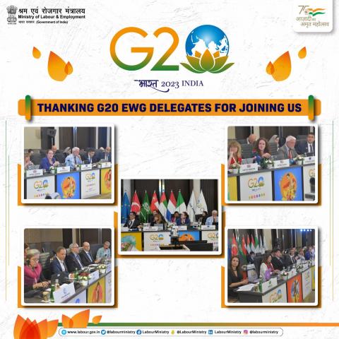 Ministry of Labour & Employment thanks all delegates and participants of the 2nd EWG Meeting held at Assam, Guwahati from 3-5 April, 2023.