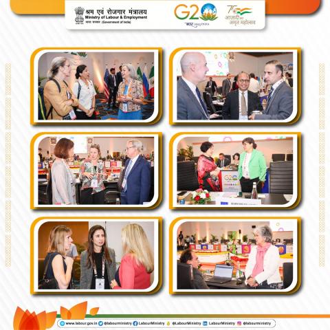 Glimpses of G20 EWG Delegates just before the start of the 2nd Day EWG meeting on 20.07.2023, at Indore.