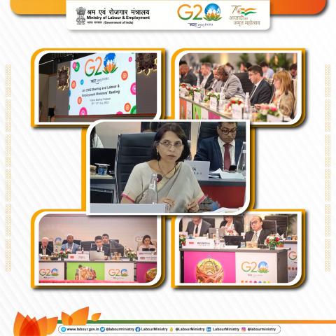 Glimpses of the session on the ongoing G20 EWG meeting on the 2nd Day, at Indore. EWG continues its discussions on the Draft Ministerial Declaration & Outcome Documents.